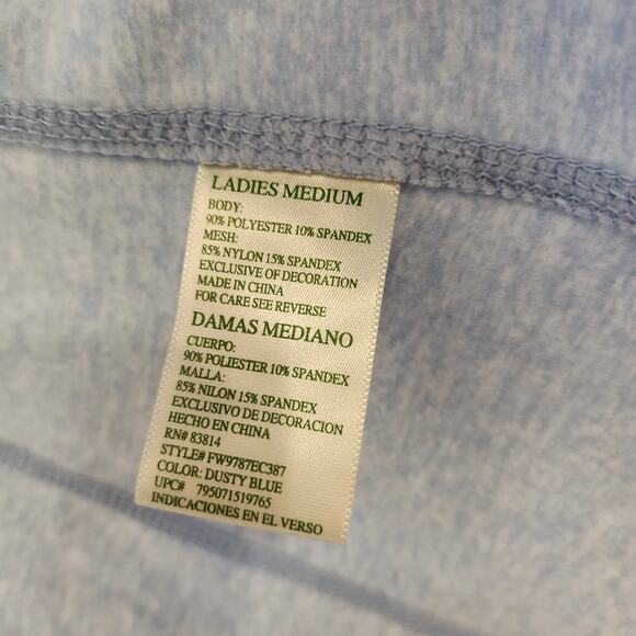 Tangerine Sweater Women Medium Blue Full Zip Athleisure Sporty Sweatshirt Jacket - Picture 7 of 13